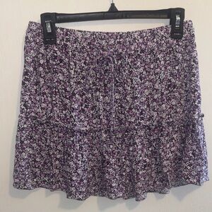 Zara floral purple skort
